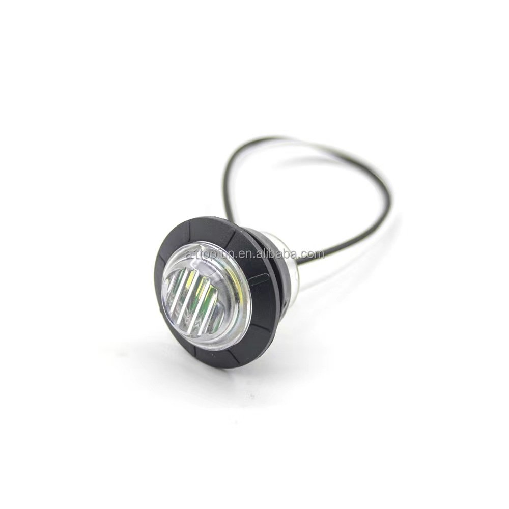 Round Led Light Front Rear Side Marker Indicators Light for Truck Car Bus Trailer Van Caravan Boat